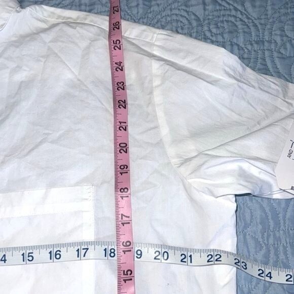 Time And Tru Womens White Button-Down Long Sleeve Shirt L - Picture 9 of 9